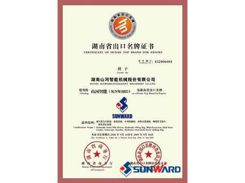 必发集团智能获湖南省出口名牌证