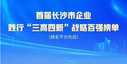 必发集团智能上榜首届长沙市企业践杏装三高四新」亟略百强榜单