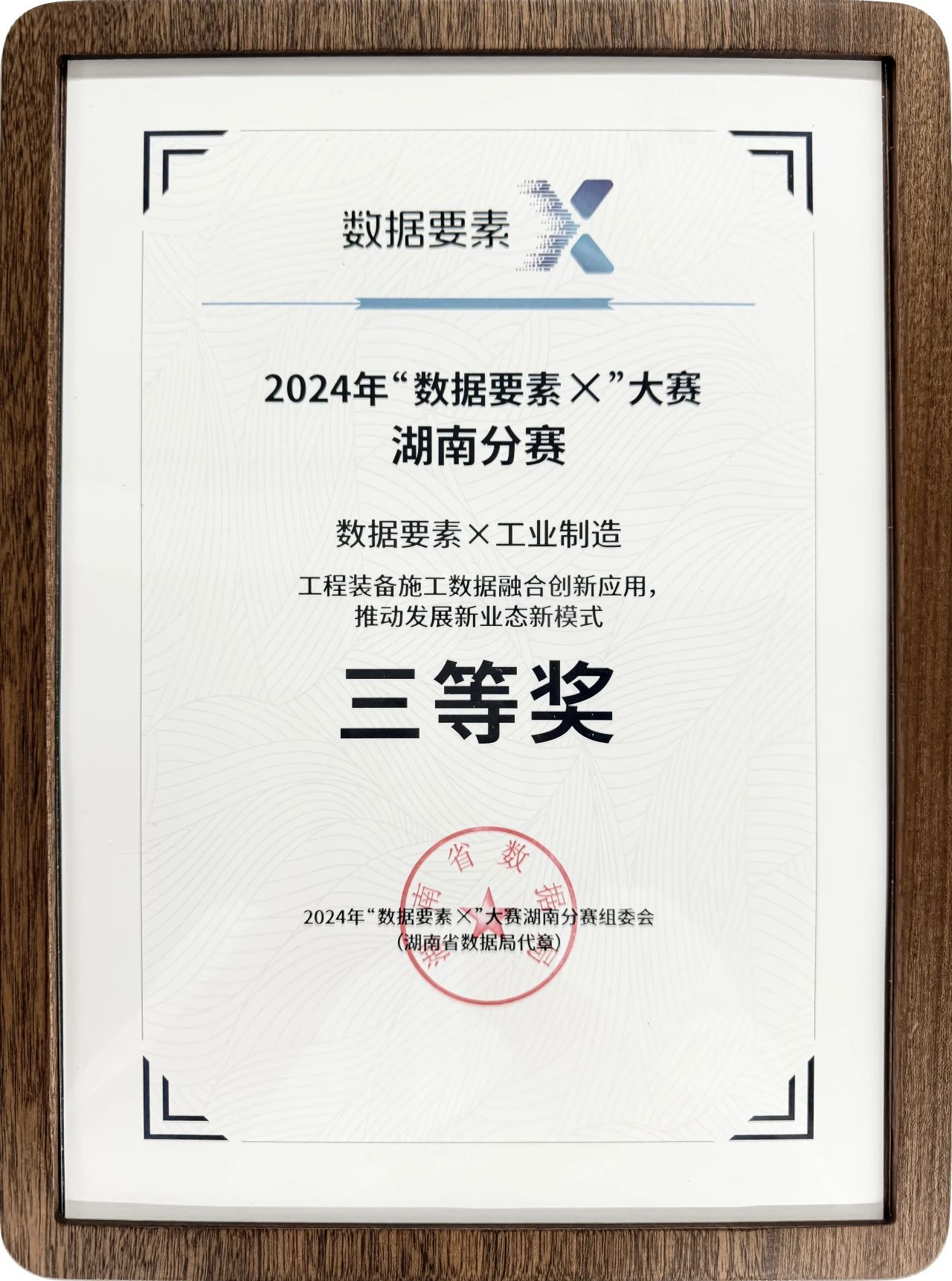 必发集团智能荣获2024年“数据身分×”大赛湖南赛区三等奖